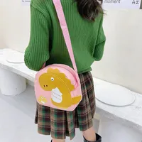Kid'S Nylon Cartoon Dinosaur Cute Oval Zipper Crossbody Bag main image 2