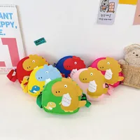 Kid'S Nylon Cartoon Dinosaur Cute Oval Zipper Crossbody Bag main image 1