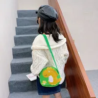 Kid'S Nylon Cartoon Dinosaur Cute Oval Zipper Crossbody Bag main image 3