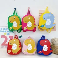 Kid'S Nylon Cartoon Dinosaur Cute Oval Zipper Functional Backpack main image 1