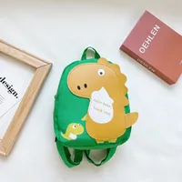 Kid'S Nylon Cartoon Dinosaur Cute Oval Zipper Functional Backpack sku image 1