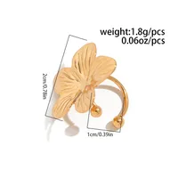 1 Piece 1 Pair Retro Classic Style Scallop Starfish Flower Plating Alloy Iron Ear Cuffs Ear Studs main image 7