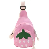 Kid'S Canvas Strawberry Cute Oval Zipper Fanny Pack main image 5