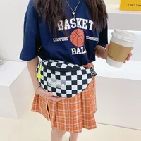 Kid'S Nylon Plaid Streetwear Dumpling Shape Zipper Fanny Pack main image 4