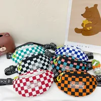 Kid'S Nylon Plaid Streetwear Dumpling Shape Zipper Fanny Pack main image 1