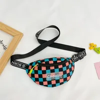 Kid'S Nylon Plaid Streetwear Dumpling Shape Zipper Fanny Pack sku image 5