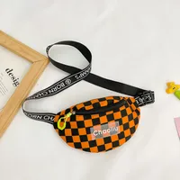 Kid'S Nylon Plaid Streetwear Dumpling Shape Zipper Fanny Pack sku image 6
