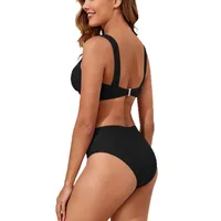 Women's Solid Color 2 Pieces Set Swimwear main image 5