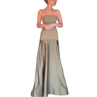 Women's Swing Dress Sexy Strapless Sleeveless Solid Color Maxi Long Dress Holiday Travel Daily main image 5