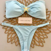 Women's Solid Color 2 Pieces Set Swimwear main image 4