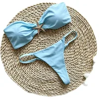 Women's Solid Color 2 Pieces Set Swimwear main image 5