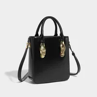 Women's Pu Leather Solid Color Classic Style Lock Square Zipper Shoulder Bag main image 4