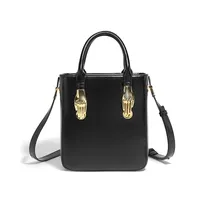Women's Pu Leather Solid Color Classic Style Lock Square Zipper Shoulder Bag main image 5