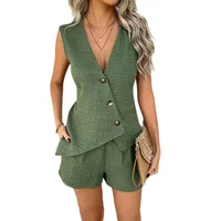 Holiday Selfie Women's Casual Simple Style Streetwear Solid Color Woven Polyester Shorts Co-ord Set Shorts Sets main image 5