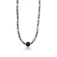 Vacation Classic Style Round Natural Stone Agate Titanium Steel Women's Necklace main image 3