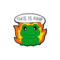 Cartoon Style Cute Frog Alloy Stamping Stoving Varnish Plating Unisex Brooches sku image 49