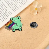 Cartoon Style Cute Frog Alloy Stamping Stoving Varnish Plating Unisex Brooches sku image 41