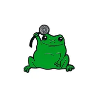 Cartoon Style Cute Frog Alloy Stamping Stoving Varnish Plating Unisex Brooches sku image 35