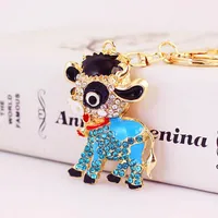 1 Piece Cute Sweet Cattle Alloy Inlay Zircon Women's Keychain main image 4