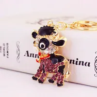 1 Piece Cute Sweet Cattle Alloy Inlay Zircon Women's Keychain main image 6