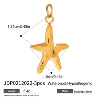Basic Vacation Simple Style Geometric Underwater World Starfish 316 Stainless Steel  Multi Charms Bracelet Multi Charms Necklace Bikini Pendants sku image 42