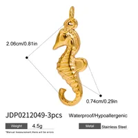 Basic Vacation Simple Style Geometric Underwater World Starfish 316 Stainless Steel  Multi Charms Bracelet Multi Charms Necklace Bikini Pendants sku image 34