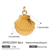 Basic Vacation Simple Style Geometric Underwater World Starfish 316 Stainless Steel  Multi Charms Bracelet Multi Charms Necklace Bikini Pendants sku image 35