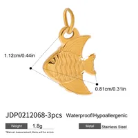 Basic Vacation Simple Style Geometric Underwater World Starfish 316 Stainless Steel  Multi Charms Bracelet Multi Charms Necklace Bikini Pendants sku image 23