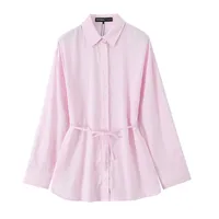 Women's Blouse Long Sleeve Blouses Elegant Solid Color main image 3