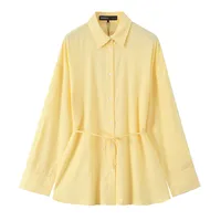 Women's Blouse Long Sleeve Blouses Elegant Solid Color main image 4