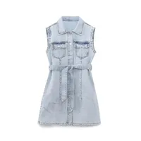 Women's Denim Dress Vintage Style Bohemian Square Neck Long Sleeve Solid Color Above Knee Holiday Daily Selfie main image 2