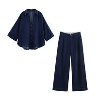 Holiday Daily Women's Casual Elegant Streetwear Solid Color Cotton Polyester Pant Co-ord Set Shorts Sets main image 2