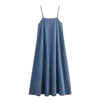 Women's Strap Dress Elegant Strap Sleeveless Solid Color Midi Dress Holiday Daily Selfie main image 2