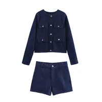 Holiday Daily Women's Casual Simple Style Streetwear Solid Color Spandex Polyester Shorts Co-ord Set Shorts Sets main image 2