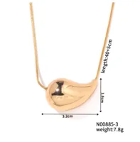 Modern Style Classic Style Water Droplets 304 Stainless Steel Plating K Gold Plated Women's Pendant Necklace main image 2
