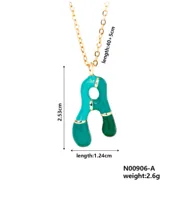 Casual Elegant Cute Letter 304 Stainless Steel Copper Enamel Plating K Gold Plated Women's Pendant Necklace main image 2