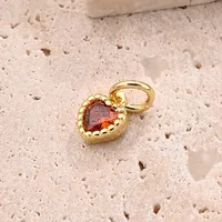Casual Vacation Playing Cards Cherry Red Heart Copper Handmade Polishing Zircon 18K Gold Plated White Gold Plated DIY Jewelry Accessories main image 5