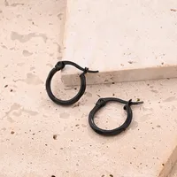 1 Pair/Package Casual Modern Style Simple Style O-Shape Handmade Polishing Plating 304 Stainless Steel 18K Gold Plated Plating Color Rose Gold Plated Earrings main image 5