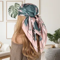 Women's Casual Shiny Letter Satin Printing And Dyeing Printing Bandanas sku image 6