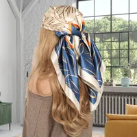 Women's Casual Shiny Letter Satin Printing And Dyeing Printing Bandanas sku image 10