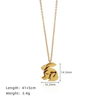Simple Style Classic Style Rabbit 304 Stainless Steel 18K Gold Plated Women's Pendant Necklace main image 2