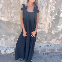 Women's A- Line Skirt Casual Elegant Streetwear Strap Sleeveless Solid Color Maxi Long Dress Holiday Daily Selfie main image 3
