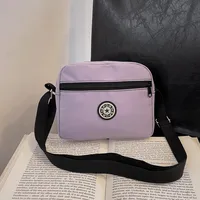 Women's Nylon Solid Color Streetwear Square Zipper Crossbody Bag sku image 2