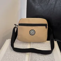 Women's Nylon Solid Color Streetwear Square Zipper Crossbody Bag sku image 3