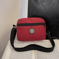 Women's Nylon Solid Color Streetwear Square Zipper Crossbody Bag sku image 4