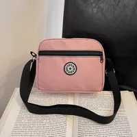 Women's Nylon Solid Color Streetwear Square Zipper Crossbody Bag sku image 7