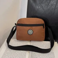 Women's Nylon Solid Color Streetwear Square Zipper Crossbody Bag sku image 8