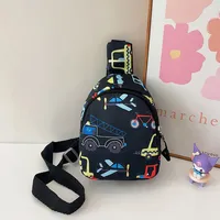 Kid'S Nylon Car Cute Streetwear Oval Zipper Fanny Pack sku image 1