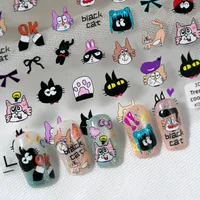 IG Style Cartoon Style Cute Cat Nail Stickers Nail Decoration Accessories main image 1