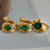 Elegant Solid Color 304 Stainless Steel 18K Gold Plated Women's Open Rings main image 3